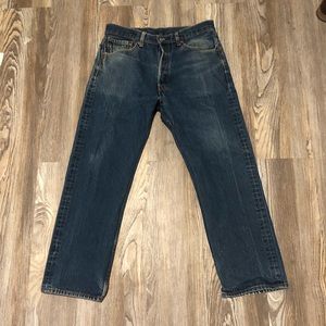 Levi’s 501 medium wash vintage jeans